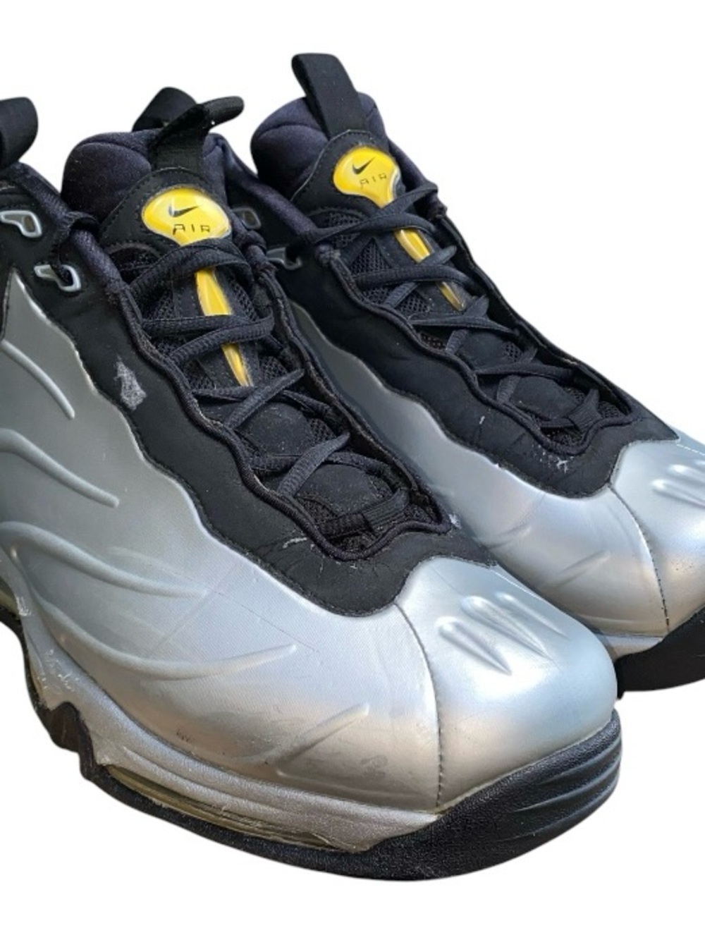 MENS Size 10 Nike Total Air Foamposite Max 2011 Metallic Silver VTG 472498-040 - Picture 2 of 13